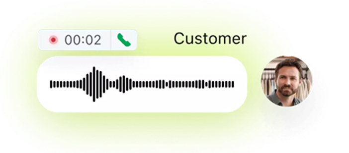 Zendesk 문의 센터 AI 통화 화면